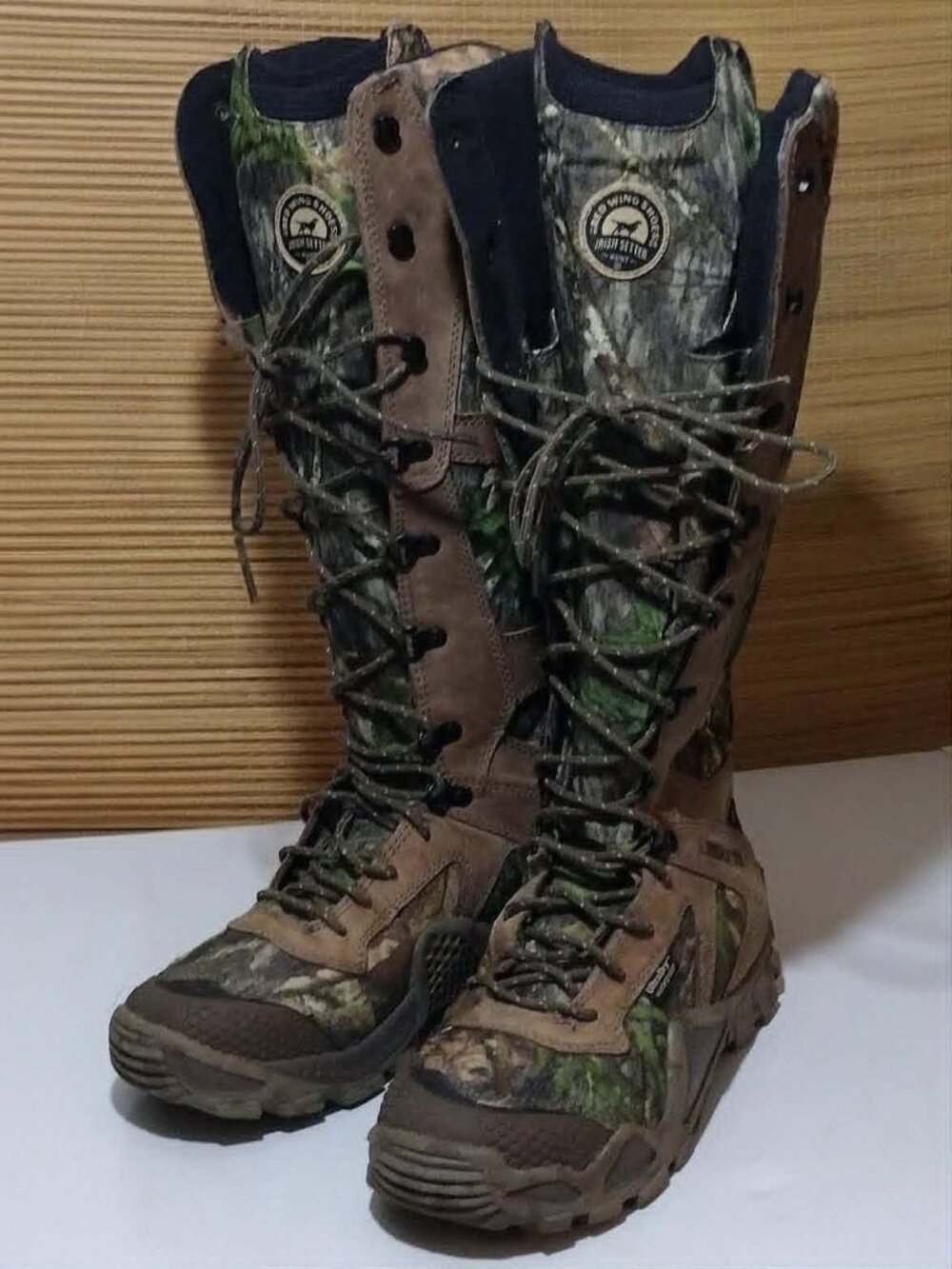 New- 9.5 women 17" Irish Setter 'Hunt' Waterproof Snake Boots - Vaprtrek 1821